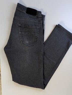 Men's Bugatchi Medium Gray Italian Slim Jeans